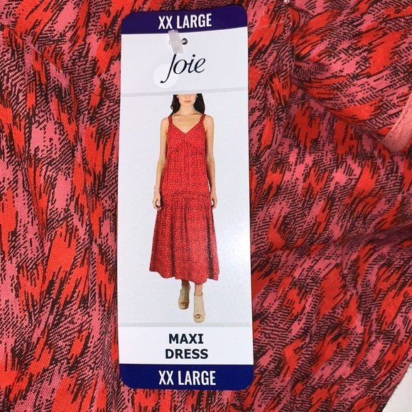 (XXL)- Joie Bondi Sleeveless Animal Print Maxi Dress- Tea Rose - Picture 9 of 12